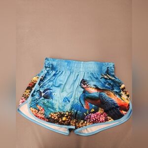 Women's Athletic Shorts with Sea Turtle Print